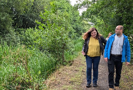 Sioned Williams walking Neath Canal