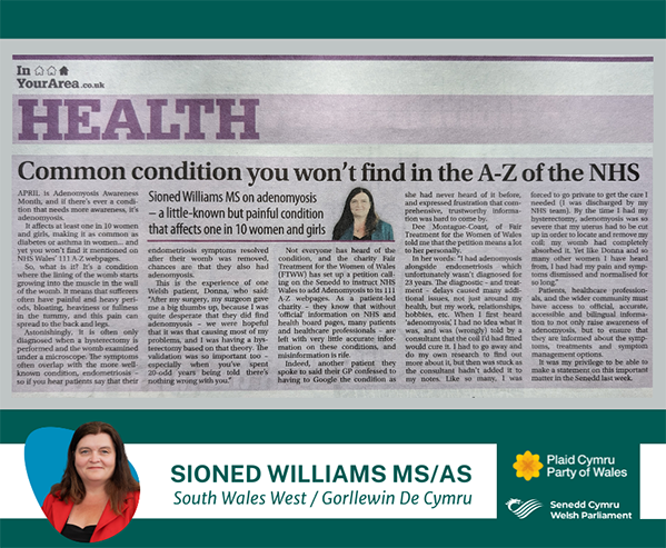 Glamorgan gazette adenomyosis