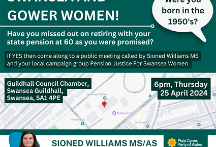 Swansea and Gower Women poster - Were you born in the 1950's