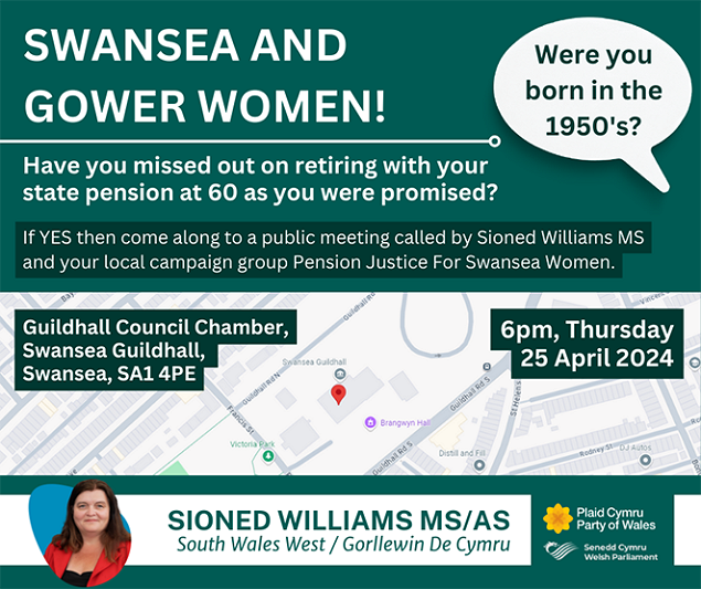 Swansea and Gower Women poster - Were you born in the 1950's