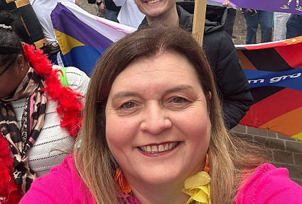 Sioned at the Pride parade