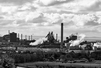 Llun o waith dur Port Talbot