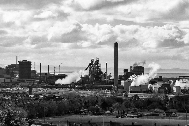 Llun o waith dur Port Talbot