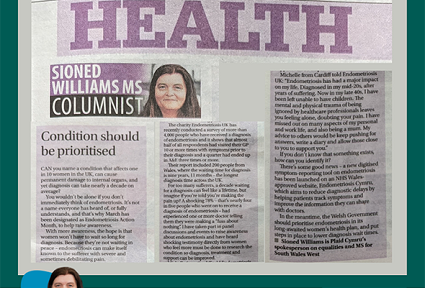 image of an article -originally published in the Western Mail on Monday 11 March 2024 on a green background
